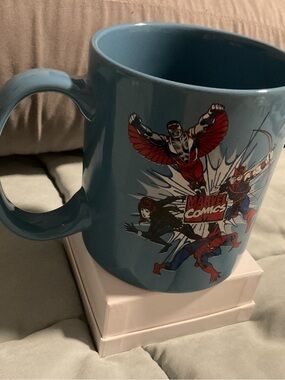 Marvel Blue Ceramic Mug with Classic Superhero Artwork